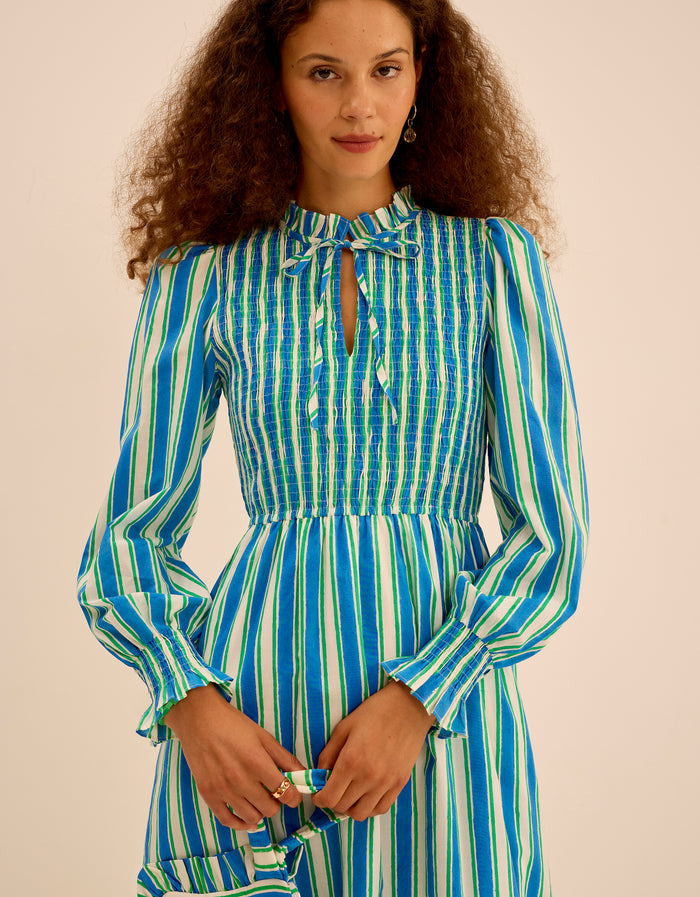 Pink City Prints Lagoon Stripe Izzy Dress