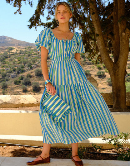 Pink City Prints Lagoon Stripe Katie Dress