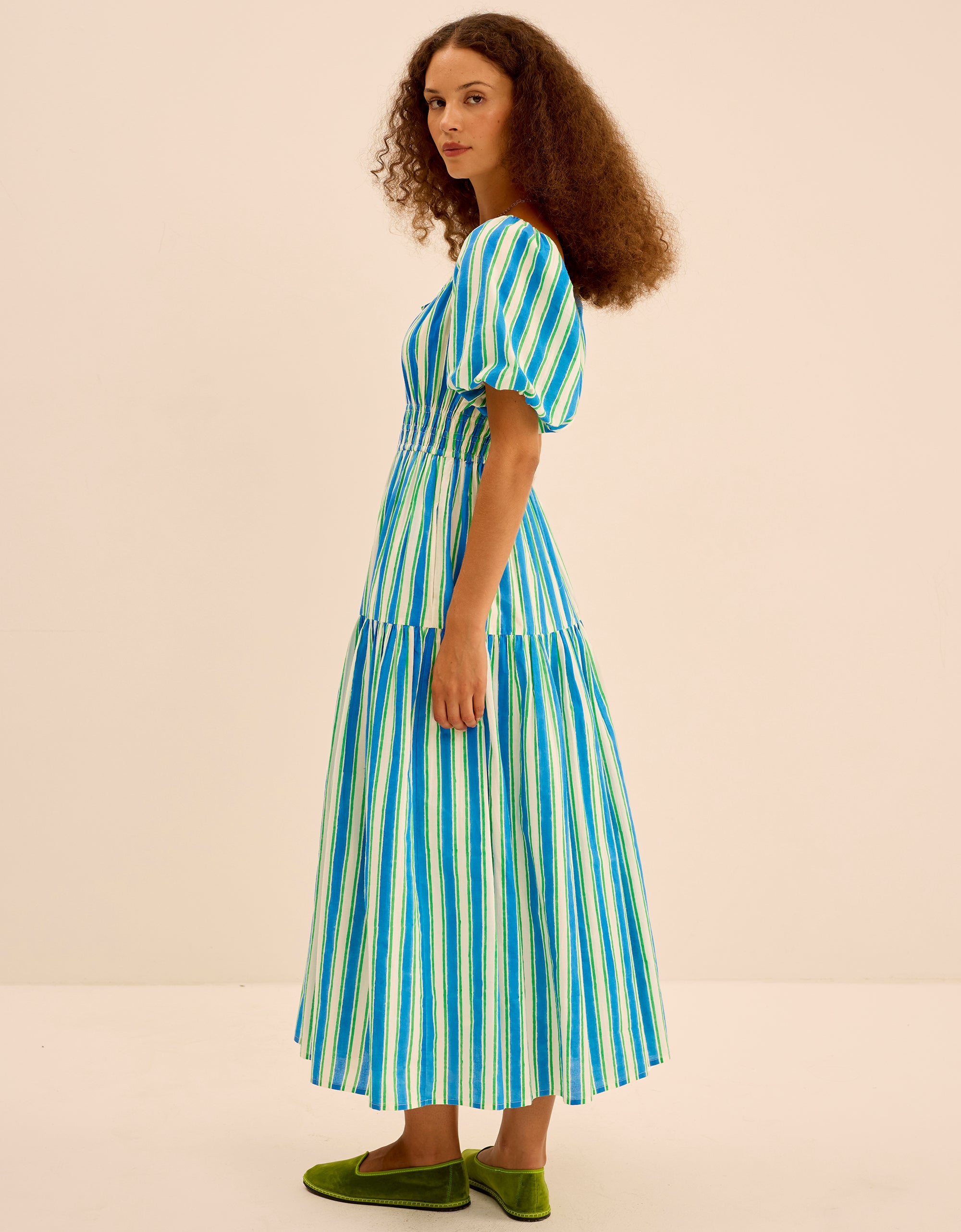 Pink City Prints Lagoon Stripe Katie Dress