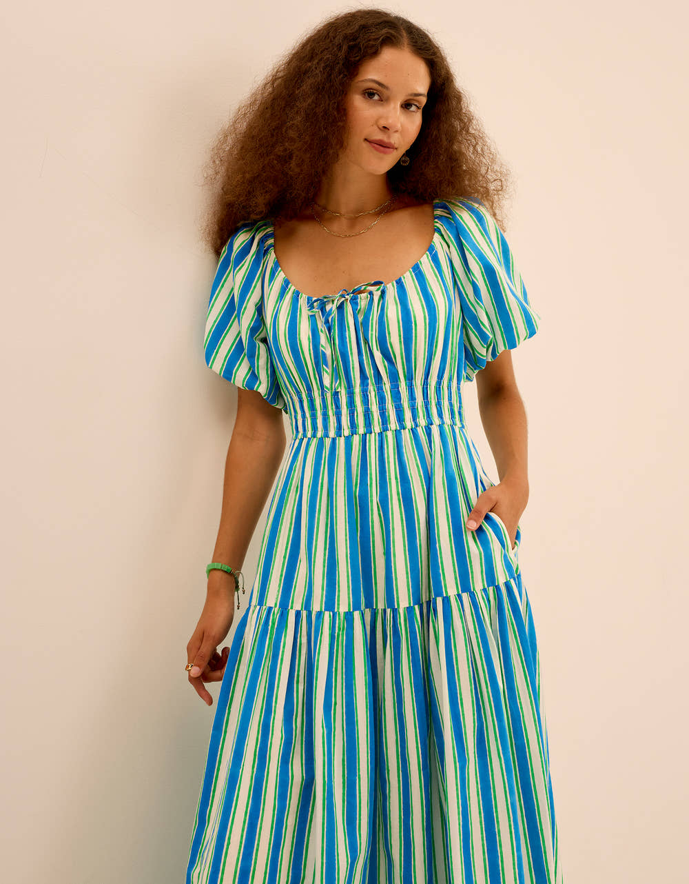 Pink City Prints Lagoon Stripe Katie Dress