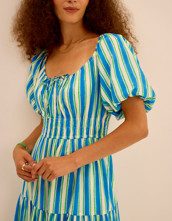 Pink City Prints Lagoon Stripe Katie Dress