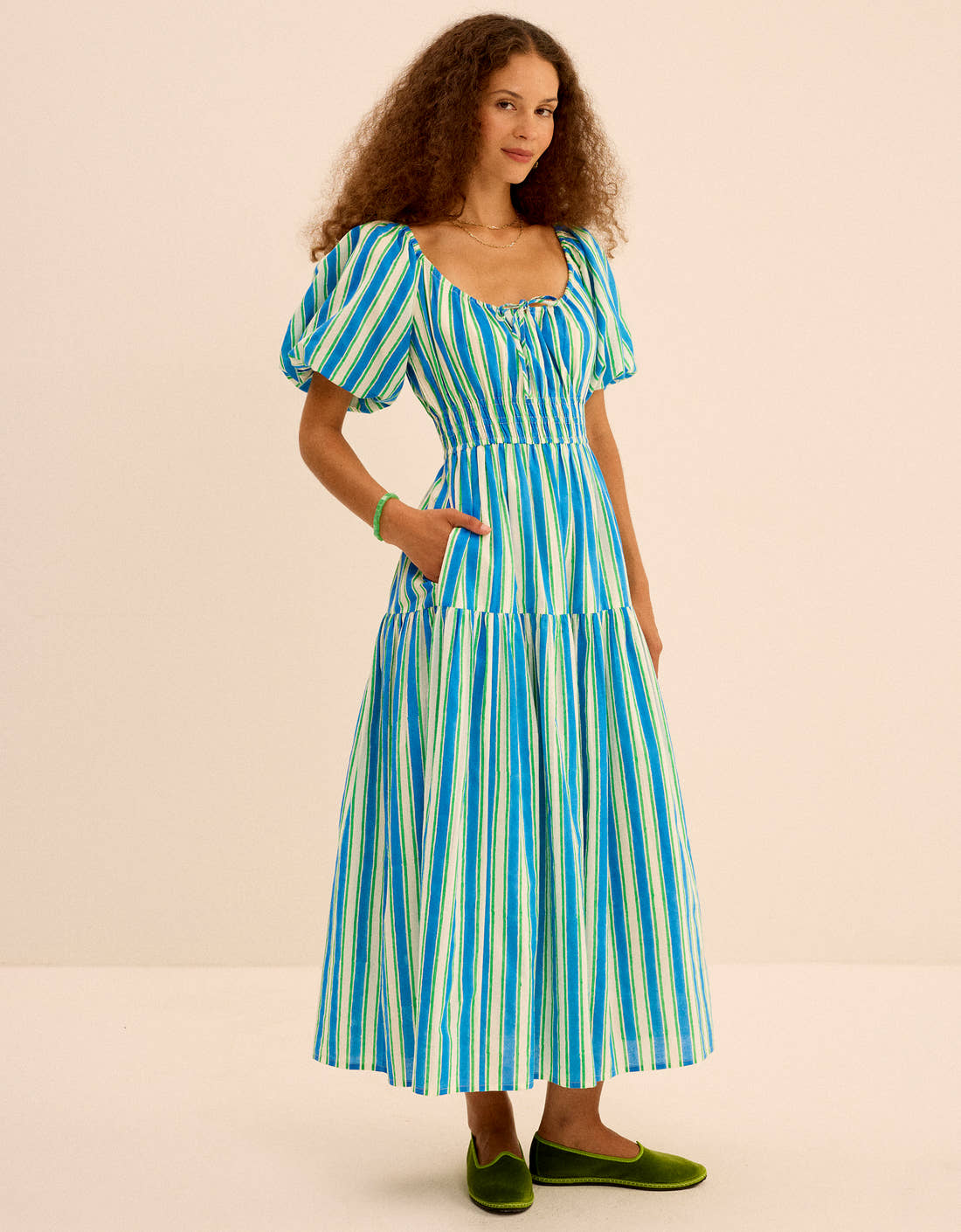 Pink City Prints Lagoon Stripe Katie Dress