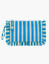 Pink City Prints Lagoon Stripe Ruffle Clutch