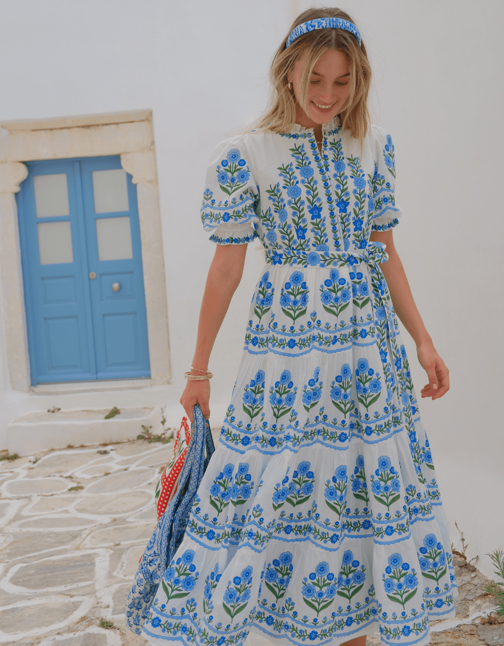 Pink City Prints Lapis Meadow Matilda Dress