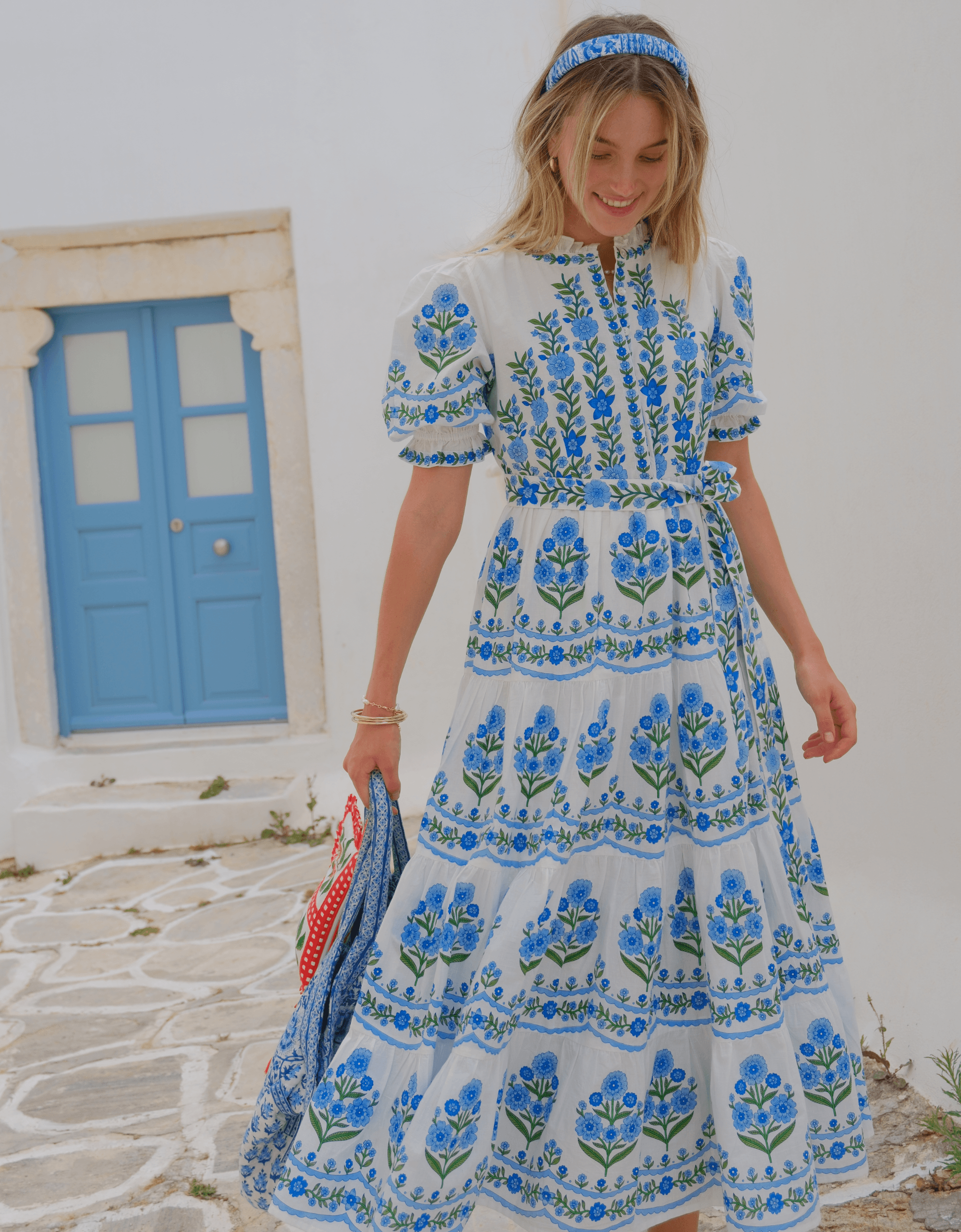 Pink City Prints Lapis Meadow Matilda Dress