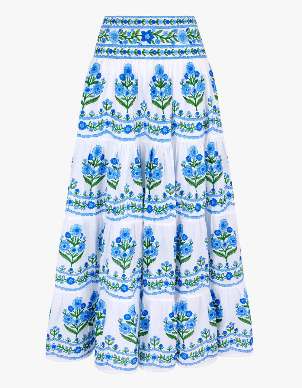 Pink City Prints Lapis Meadow Rah Rah Skirt