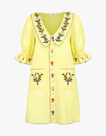 Pink City Prints Lemon Embroidery Ava Mini