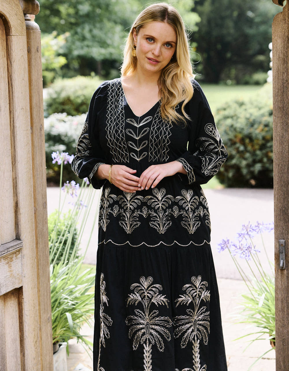 Pink City Prints Leopard Nights Embroidery Laura Dress