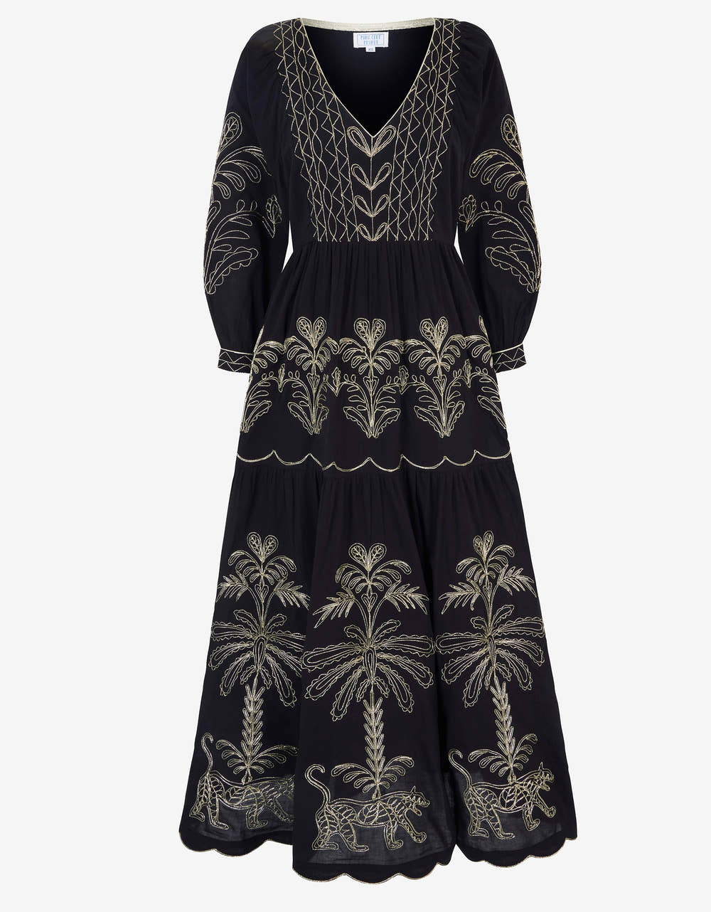 Pink City Prints Leopard Nights Embroidery Laura Dress