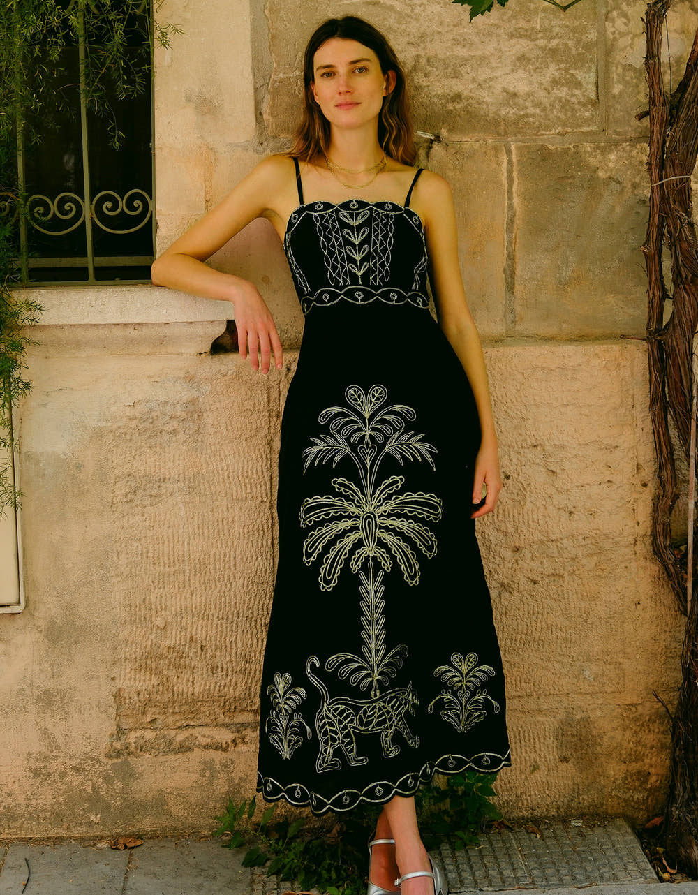 Pink City Prints Leopard Nights Embroidery Rio Dress