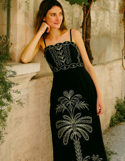 Pink City Prints Leopard Nights Embroidery Rio Dress