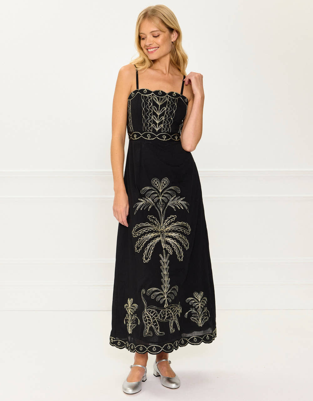 Pink City Prints Leopard Nights Embroidery Rio Dress
