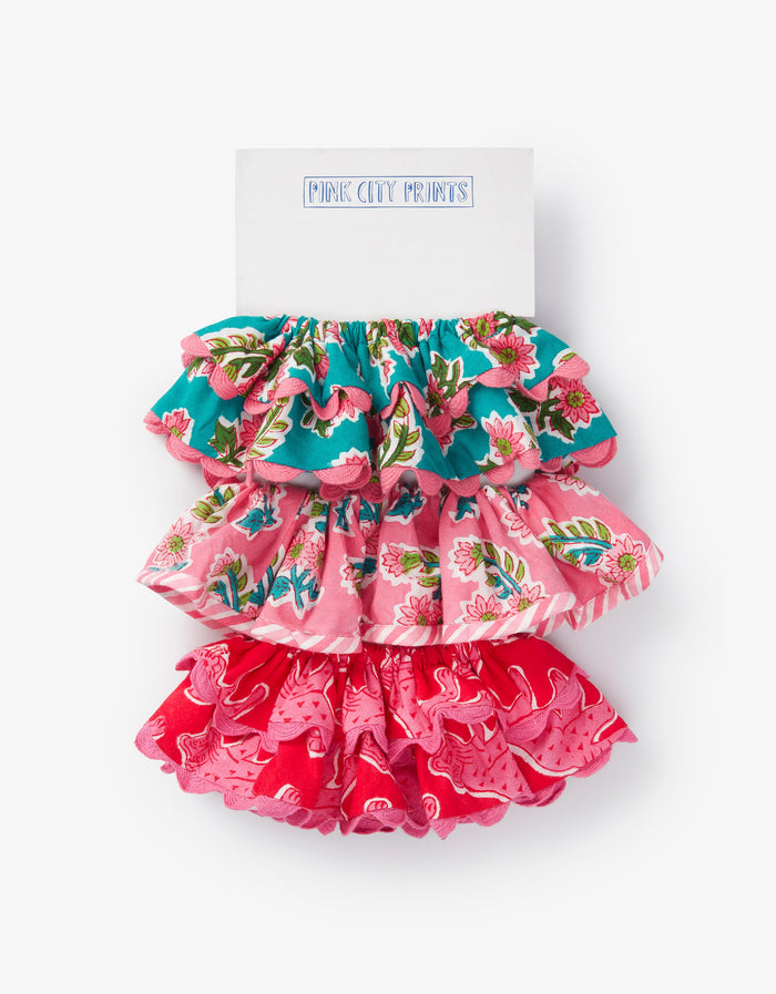 Pink City Prints Leopard Zinnia Scrunchie Set