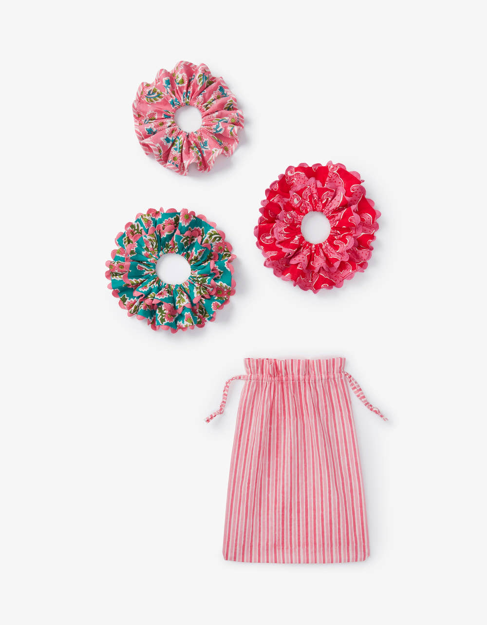 Pink City Prints Leopard Zinnia Scrunchie Set