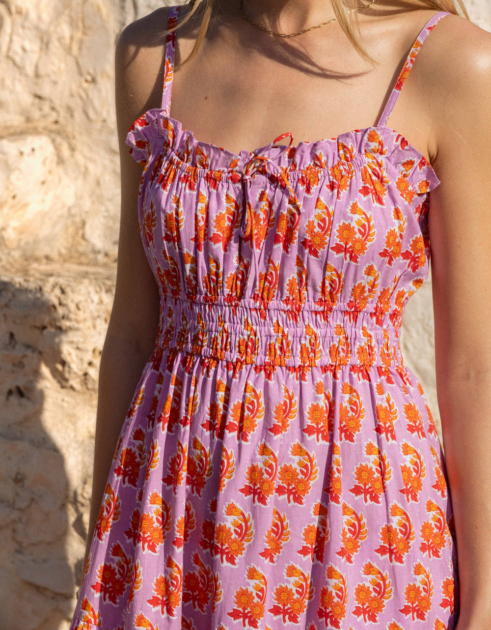 Pink City Prints Lilac Zinnia Seychelles Dress