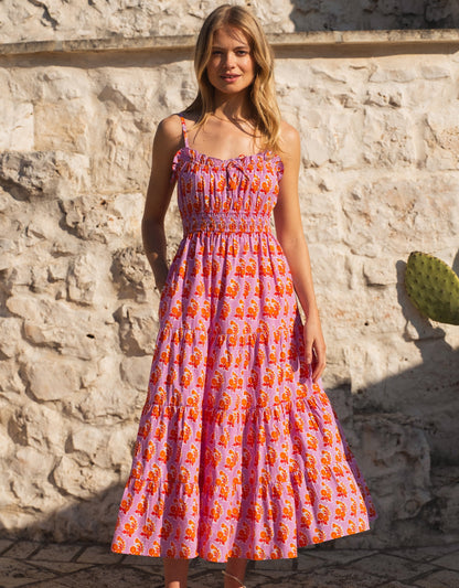 Pink City Prints Lilac Zinnia Seychelles Dress