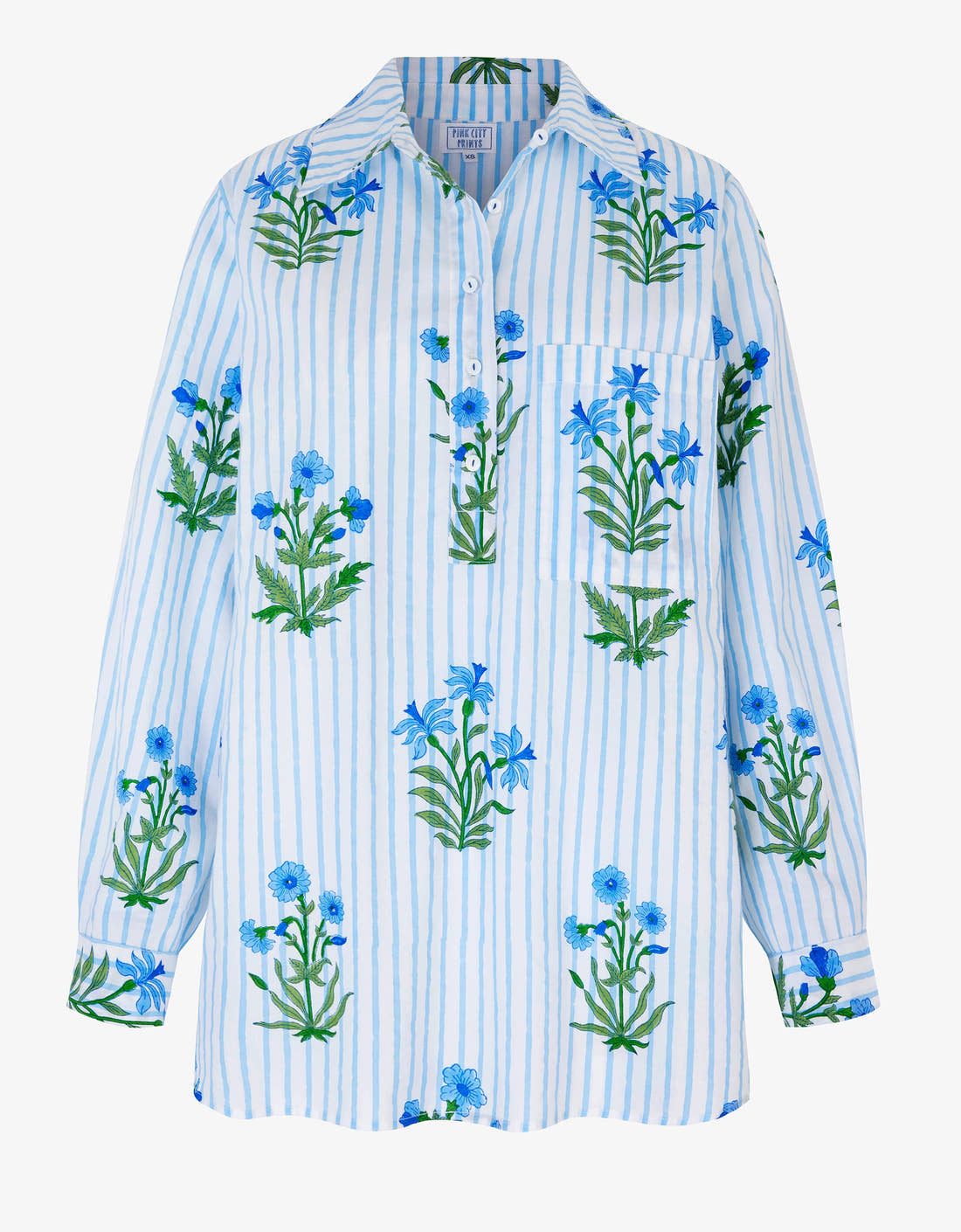 Pink City Prints Lily Stripe Alba Shirt