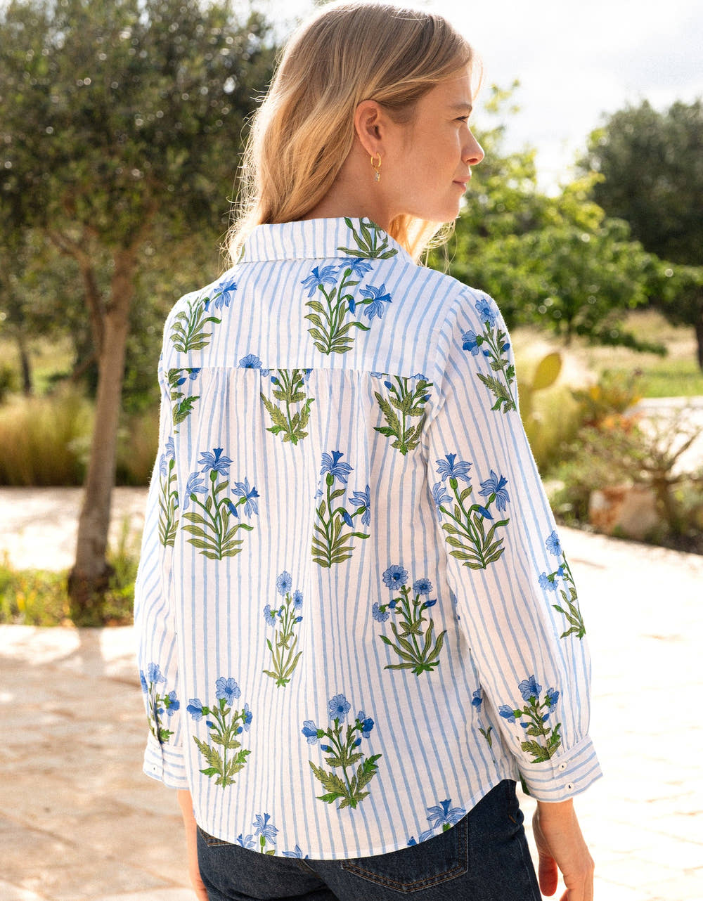 Pink City Prints Lily Stripe Alba Shirt