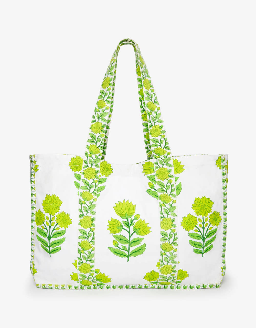 Pink City Prints Lime Border Canvas Tote