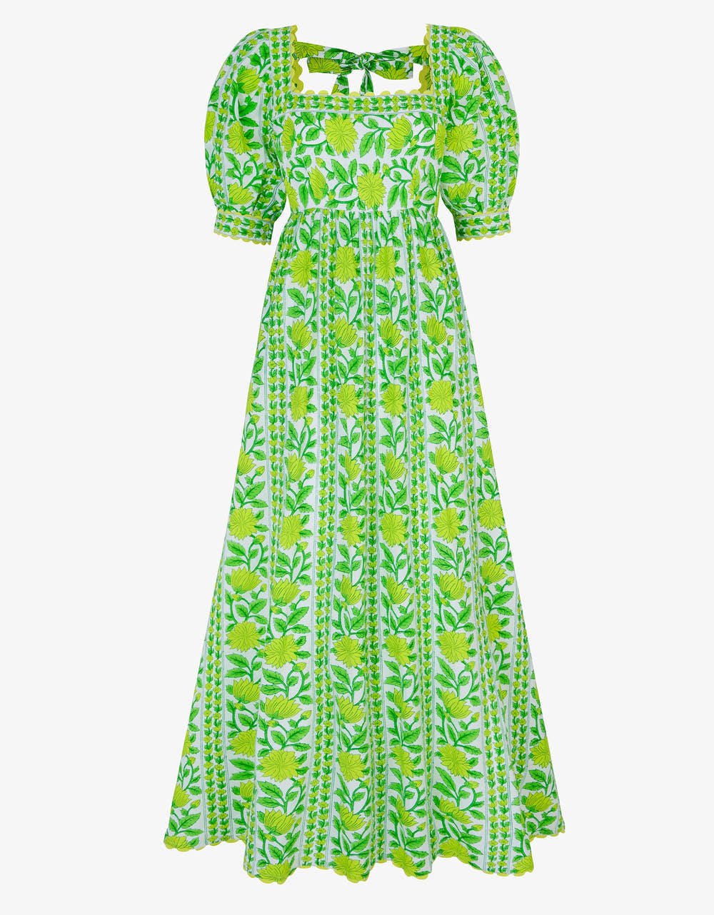 Pink City Prints Lime Border Elizabeth Dress