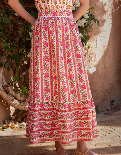 Pink City Prints Lime Border Mabel Skirt