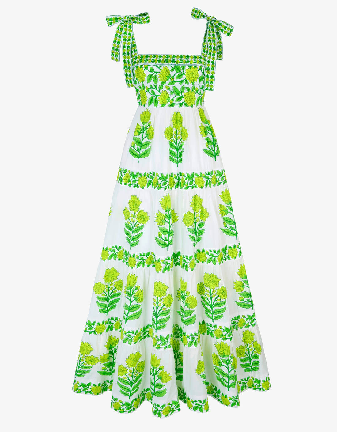 Pink City Prints Lime Botanics Lara Dress