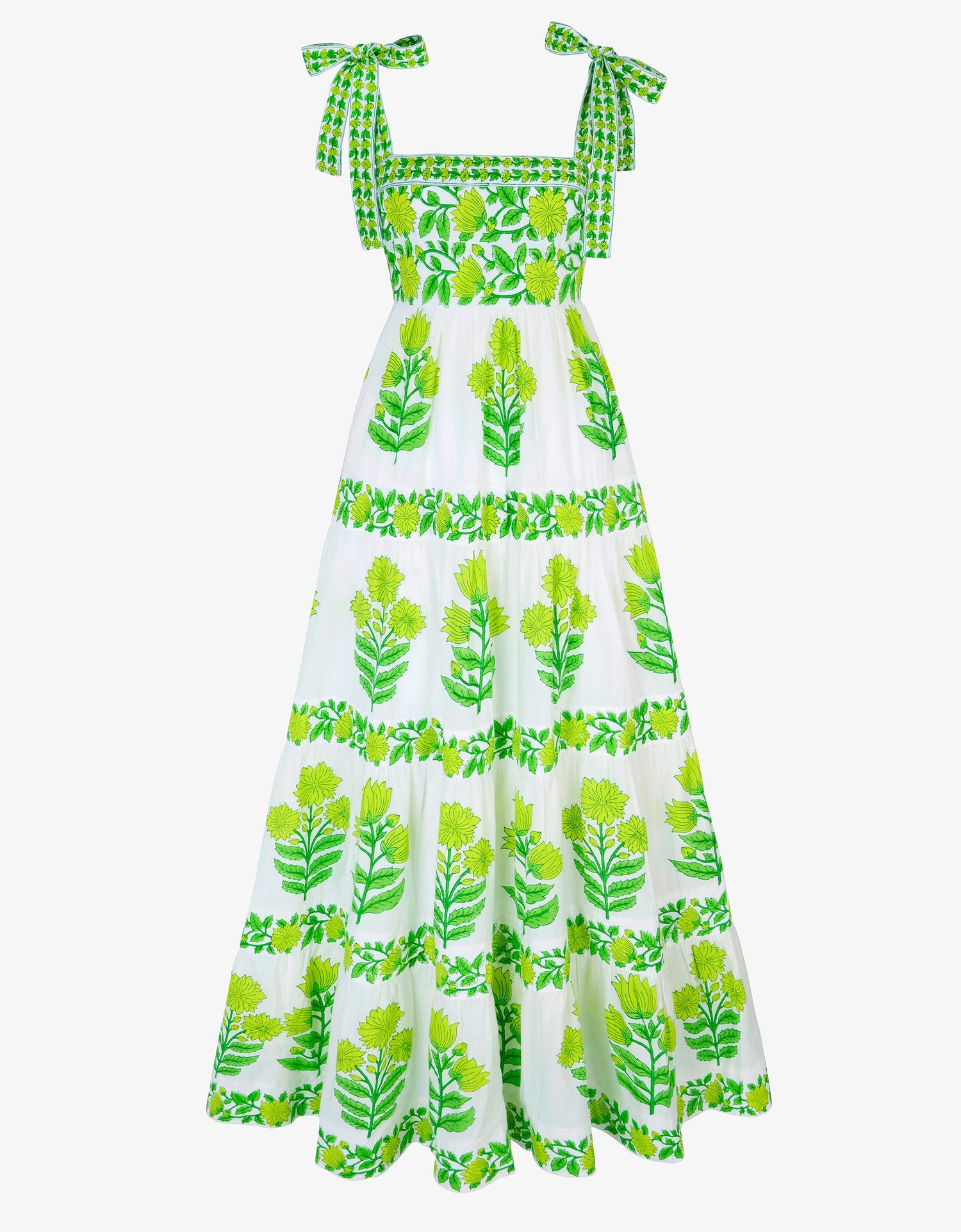 Pink City Prints Lime Botanics Lara Dress