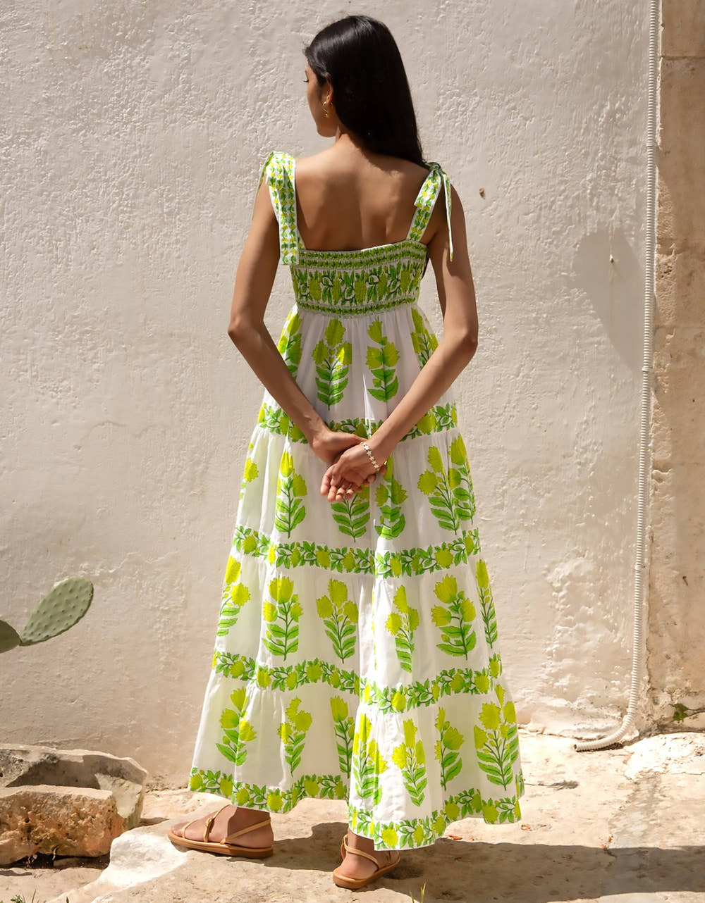 Pink City Prints Lime Botanics Lara Dress