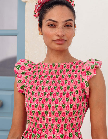 Pink City Prints Marigold Blush David Bowie Dress