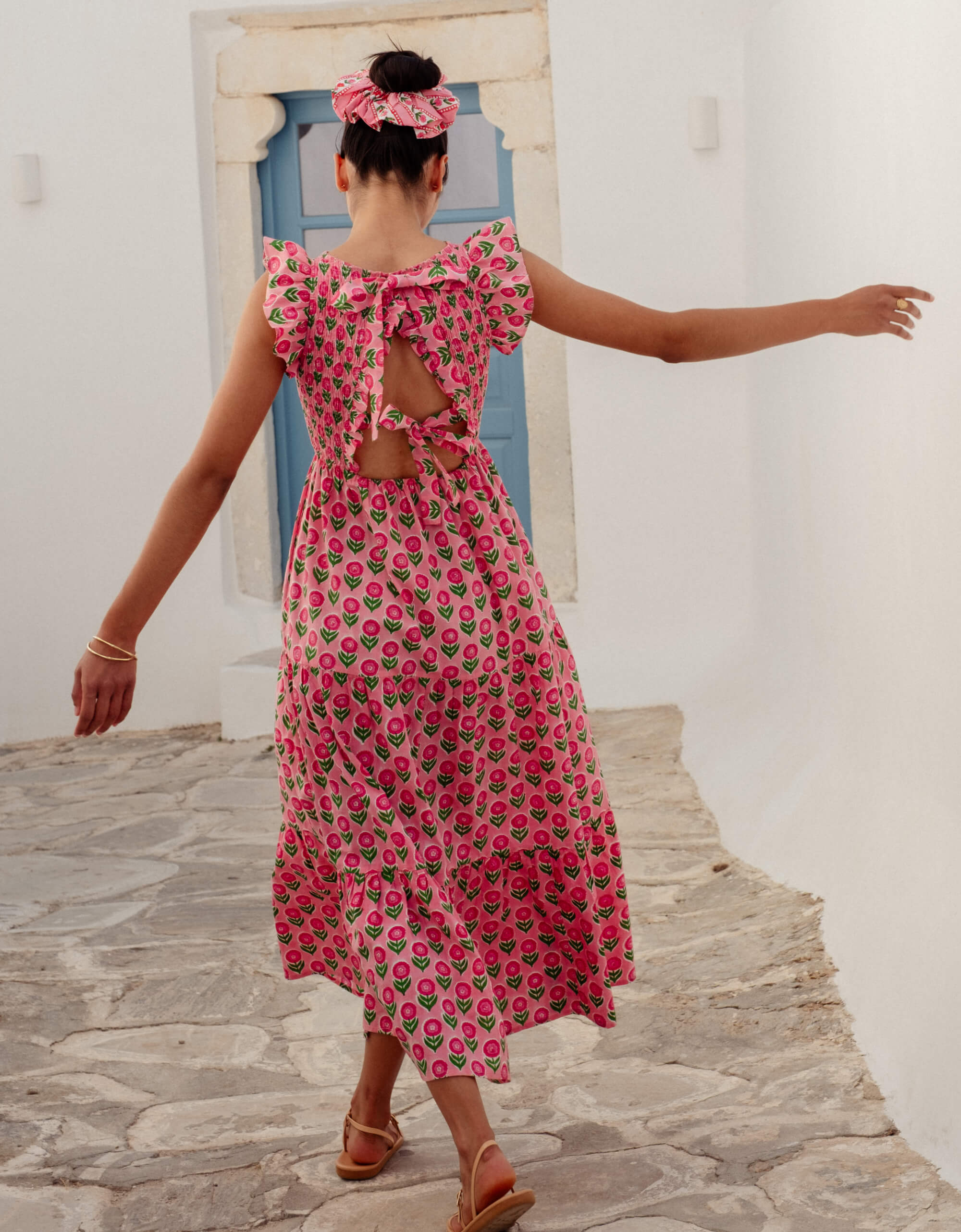 Pink City Prints Marigold Blush David Bowie Dress