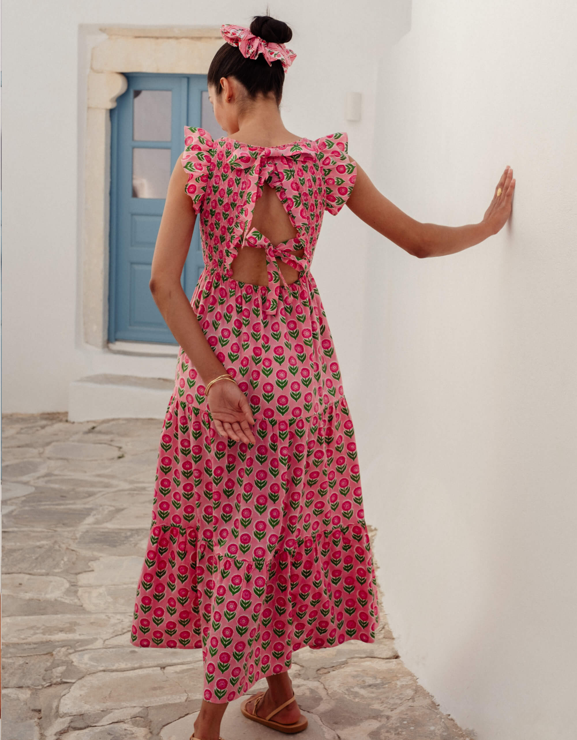 Pink City Prints Marigold Blush David Bowie Dress