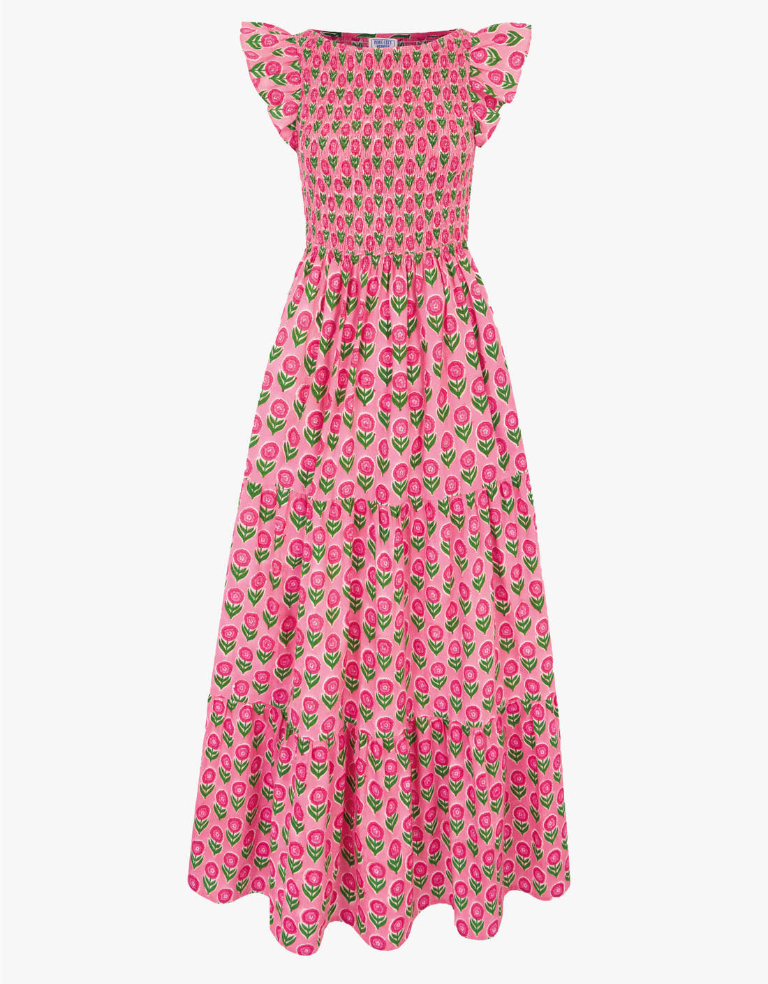 Pink City Prints Marigold Blush David Bowie Dress