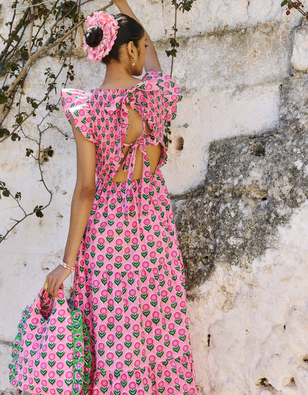Pink City Prints Marigold Blush David Bowie Dress