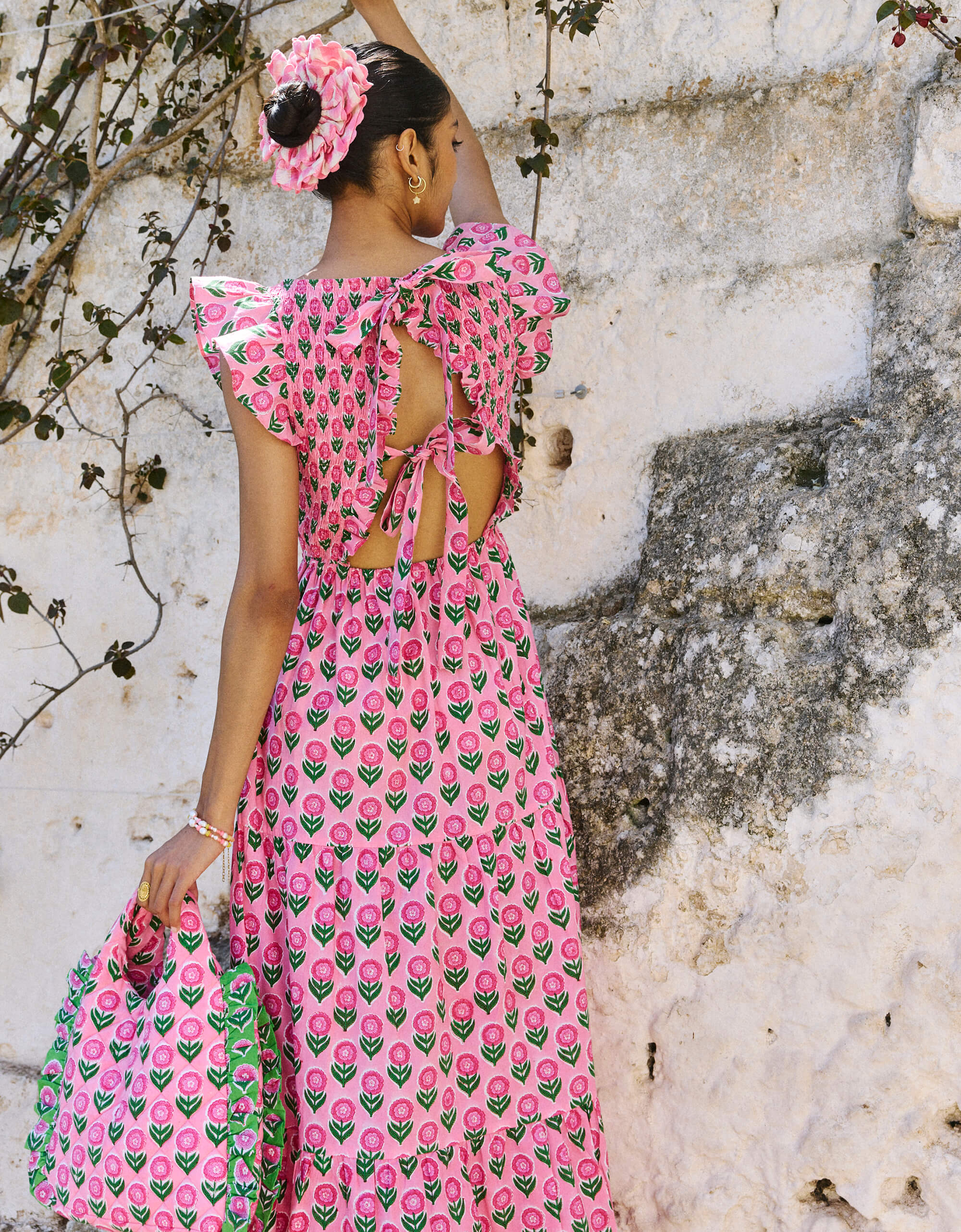 Pink City Prints Marigold Blush David Bowie Dress