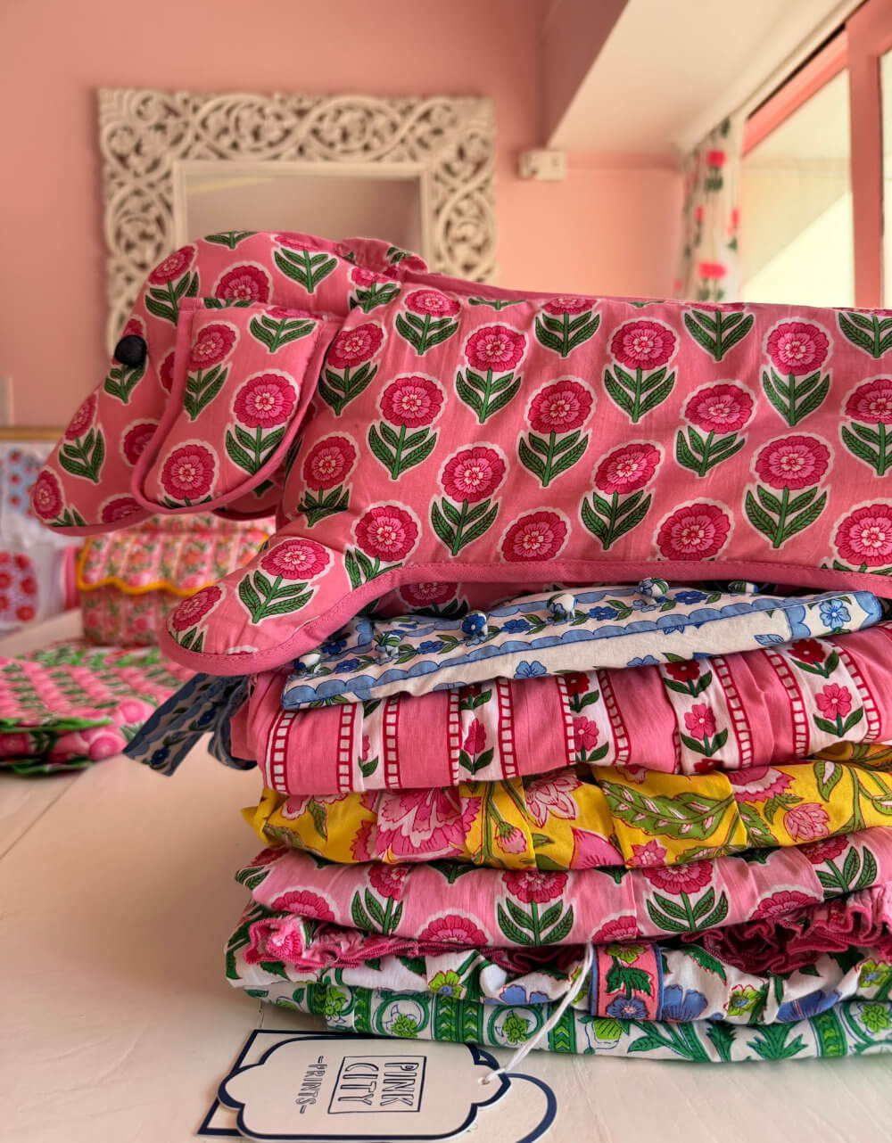 Pink City Prints Marigold Blush Doggie Bag