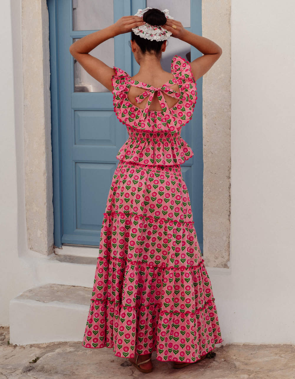 Pink City Prints Marigold Blush Rah Rah Skirt