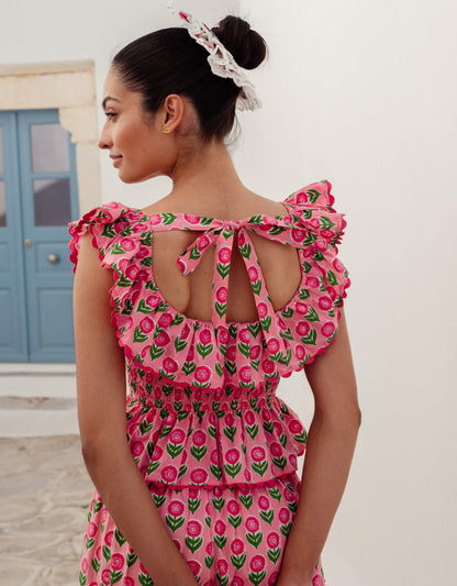 Pink City Prints Marigold Blush Susie Top