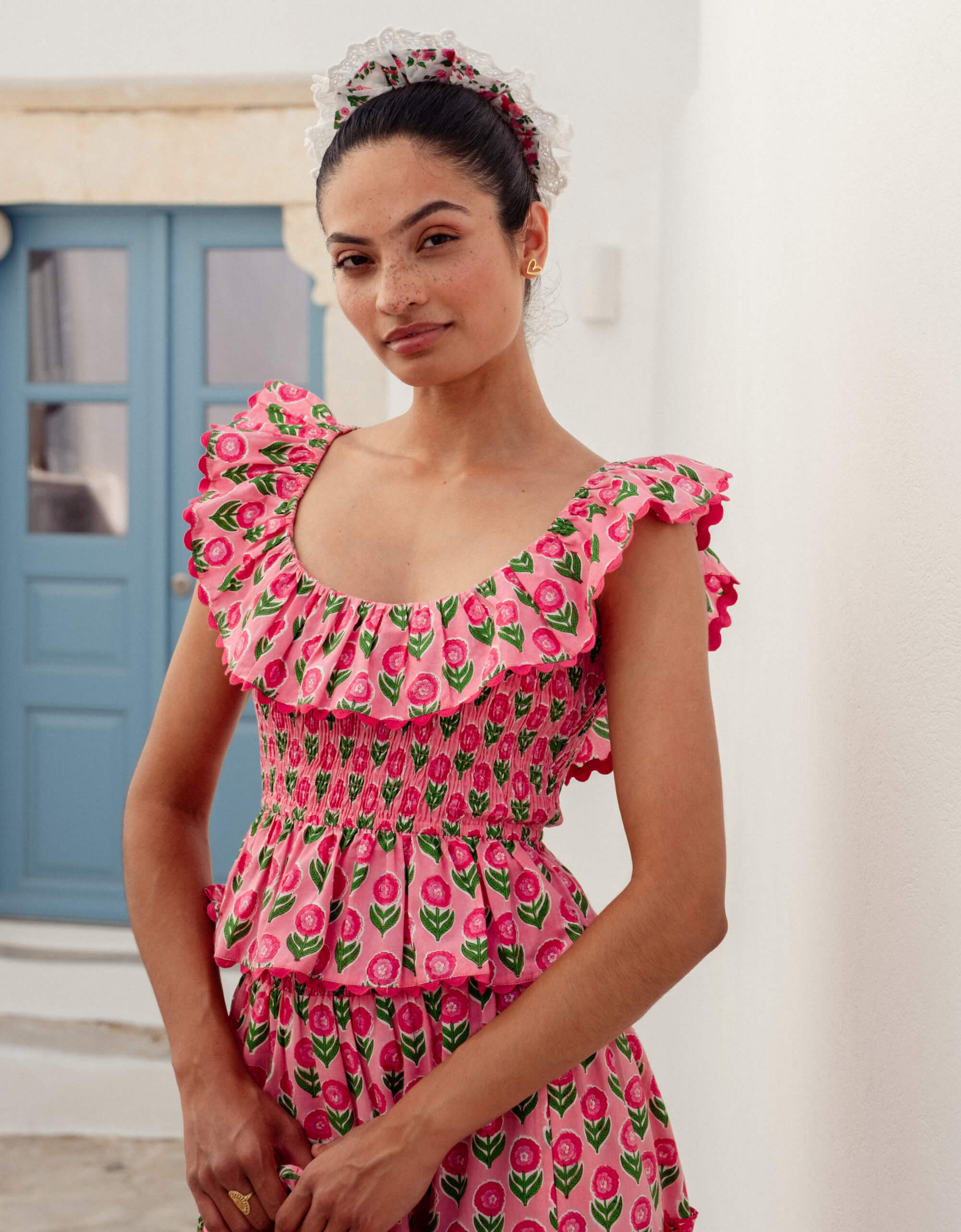 Pink City Prints Marigold Blush Susie Top