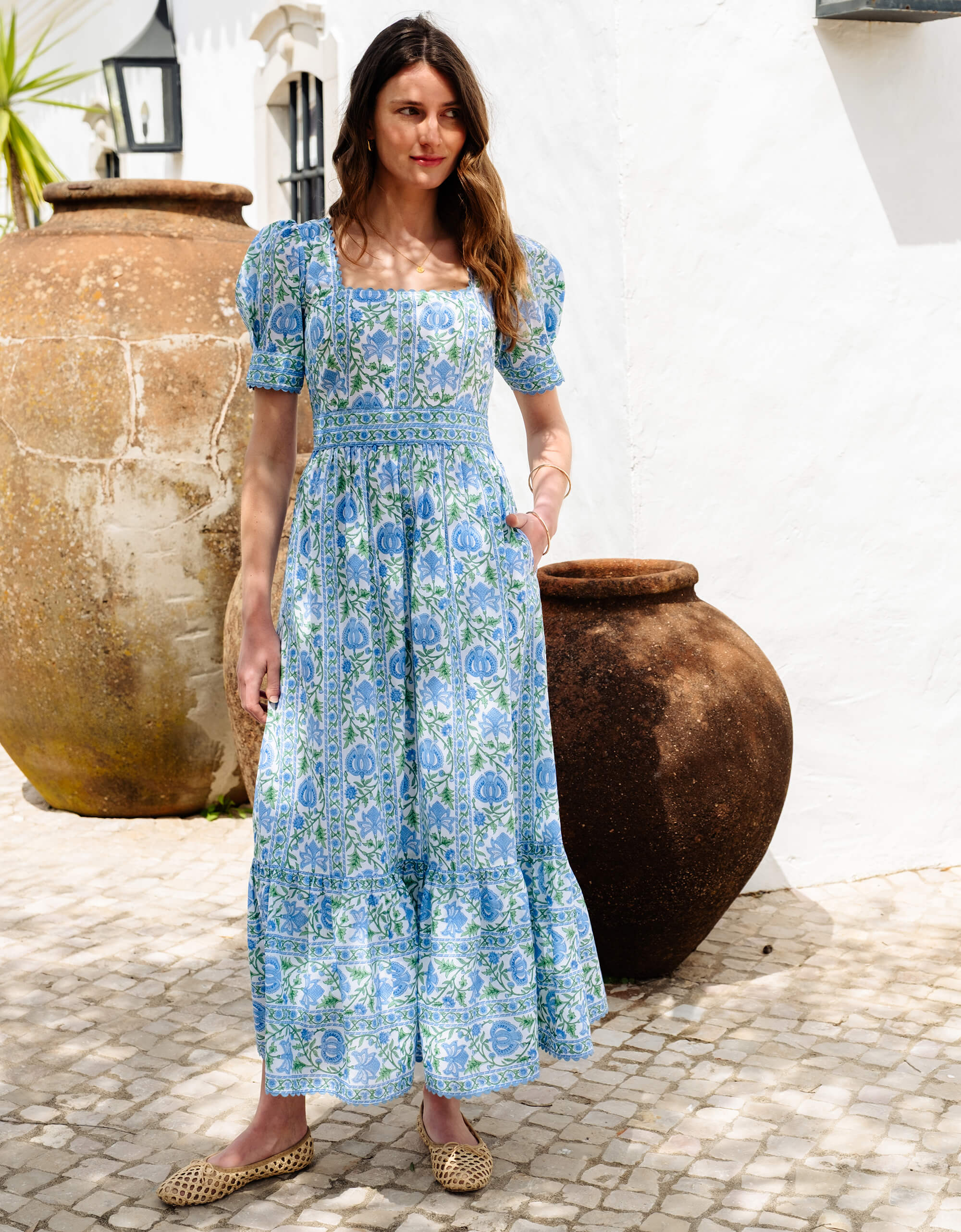 Pink City Prints Meadow Chintz Evelyn Dress
