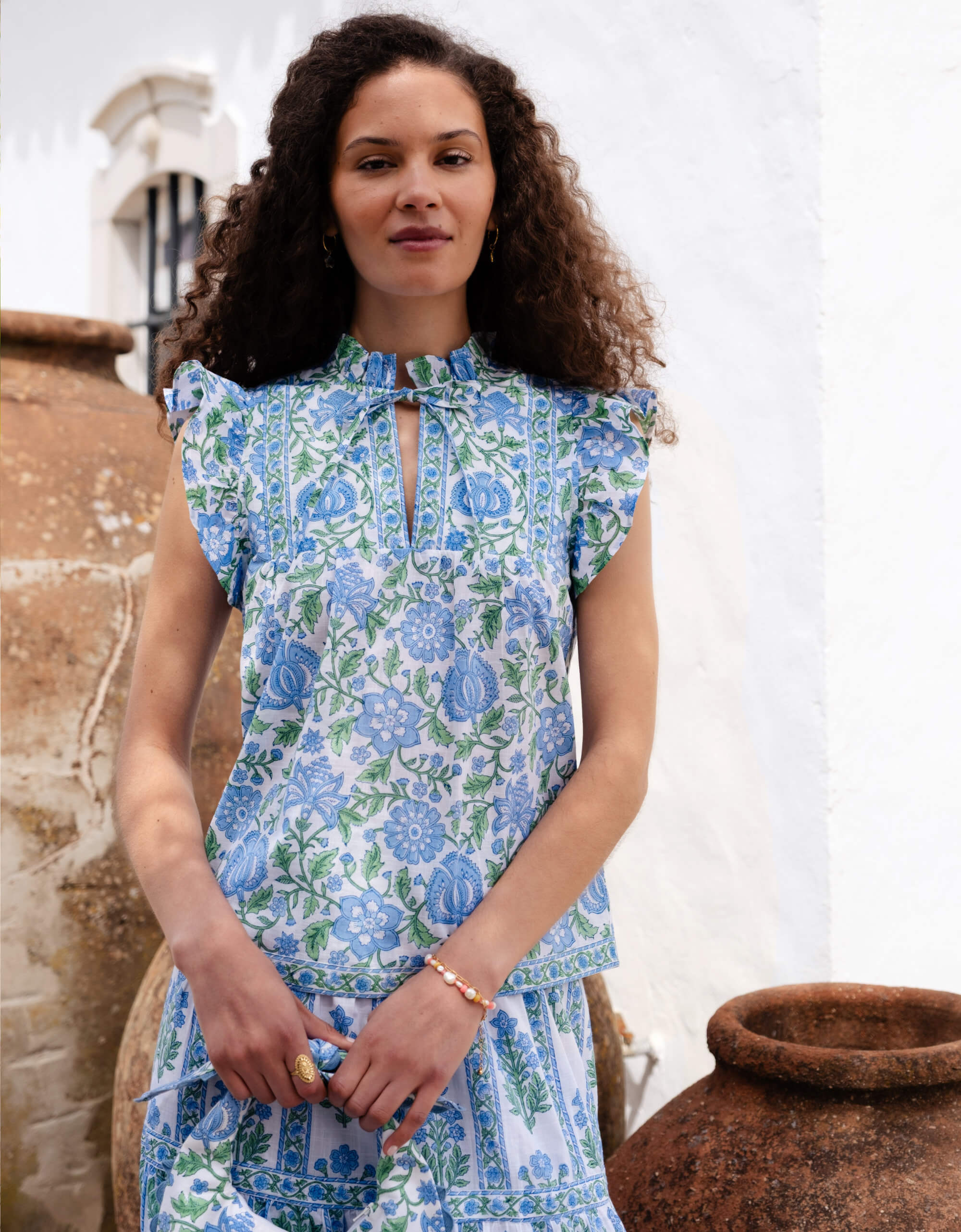 Pink City Prints Meadow Chintz Nettie Blouse