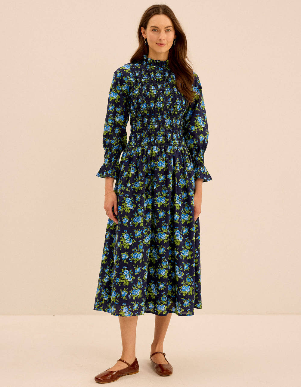 Pink City Prints Midnight Bouquet Laurel Dress
