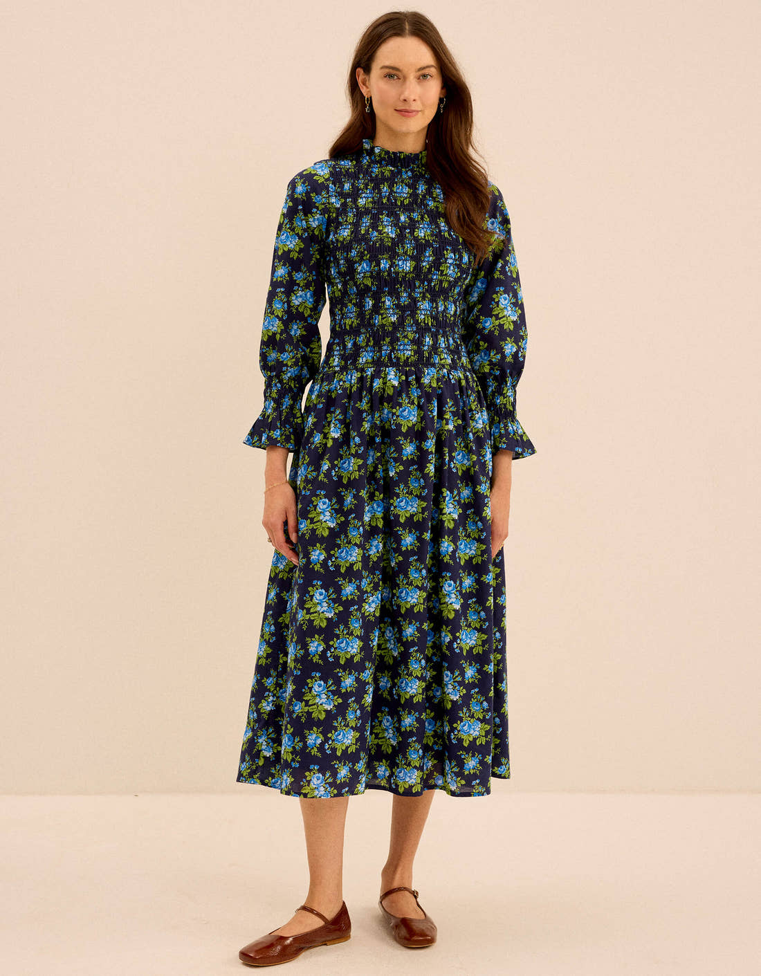 Pink City Prints Midnight Bouquet Laurel Dress