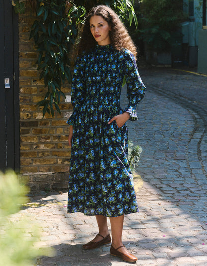Pink City Prints Midnight Bouquet Laurel Dress