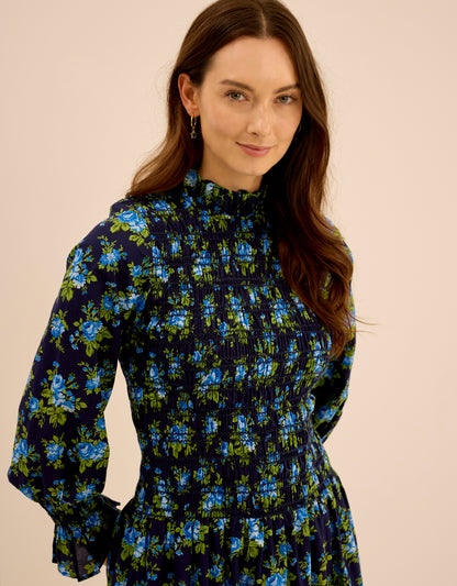 Pink City Prints Midnight Bouquet Laurel Dress
