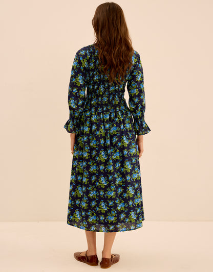 Pink City Prints Midnight Bouquet Laurel Dress