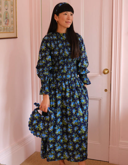 Pink City Prints Midnight Bouquet Laurel Dress