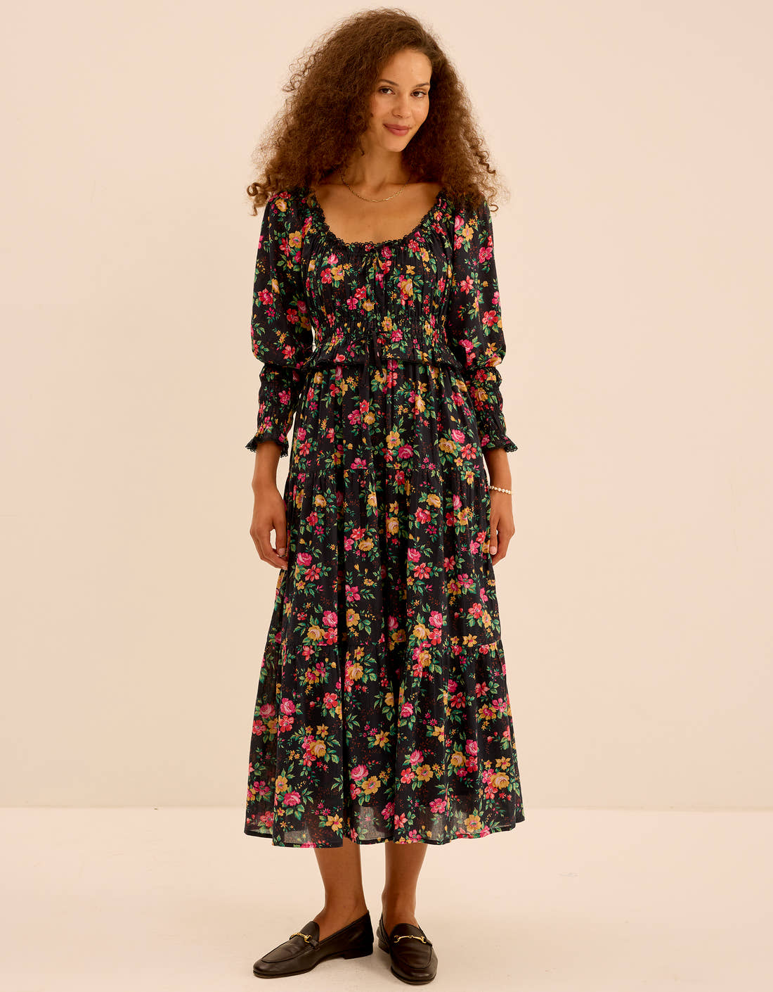 Pink City Prints Midnight Posey Agatha Dress