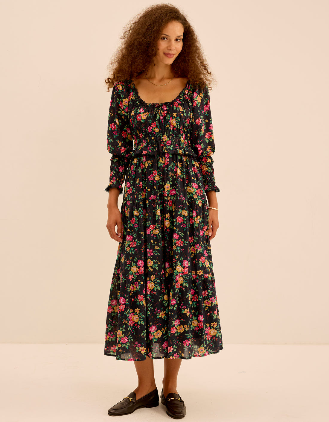 Pink City Prints Midnight Posey Agatha Dress