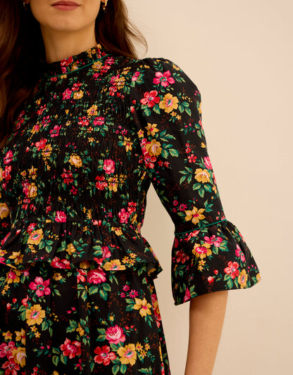 Pink City Prints Midnight Posey Ella Dress