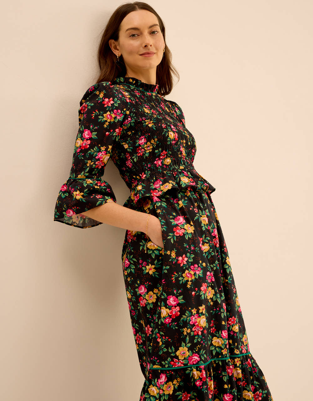 Pink City Prints Midnight Posey Ella Dress